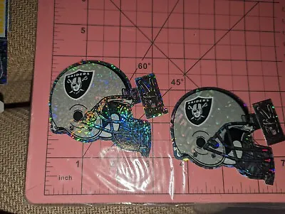 Vintage Oakland Raiders NFL Football Helmet Vending Machine Sticker 1996 Lot  2 • $5