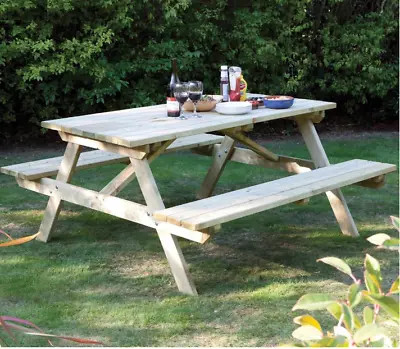 £215.88 • Buy Rowlinson Garden Outdoor 6ft Picnic Bench Table 6 Seater Patio Dining