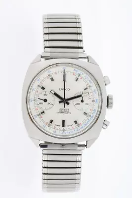 Very Rare Collectors Vintage Lanco Incabloc Chronograph Wrist WatchManual Wind  • £79.77