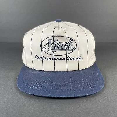 Rare Vintage K-PRODUCTS Mack Trucks Performance Counts Pinstriped Snapback Hat • $35