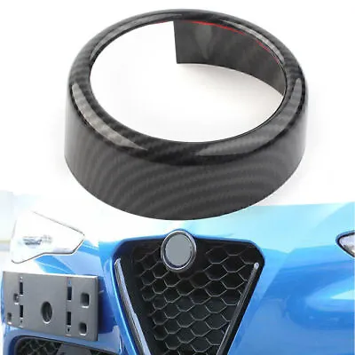 Carbon Fiber ABS Front Grille Grill Emblem Ring For Alfa Romeo Giulia 17-2020 AU • $30.75