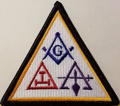 Freemason Symbol Embroidered Iron-On Patch Masonry Emblem Mason Version III • $9.21