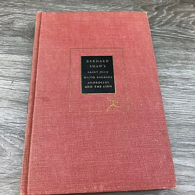 Bernard Shaw's Saint Joan Major Barbara Androcles And The Lion 1956 1st Lib Ed. • $12.75