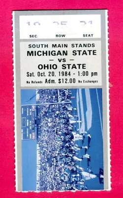 10/20/84 Michigan State/ohio State Football Ticket Stub • $34.99