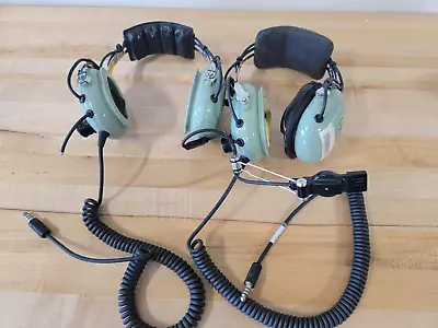 Lot Of 2 Untetsed David Clark  H10-76 Aviation Head Sets - Read • $69.95