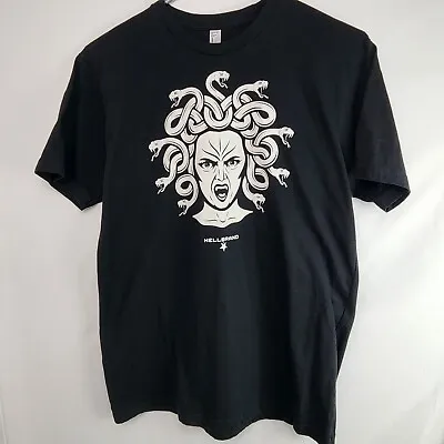 Black T Shirt Made In USA Medusa HELLBRAND  Size XL  • $2