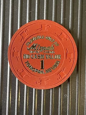  🌋☀️ Mizpah Hotel Casino Tonopah NV  T1 NCV Poker Chip Gaming Token  🤠 • $9.99