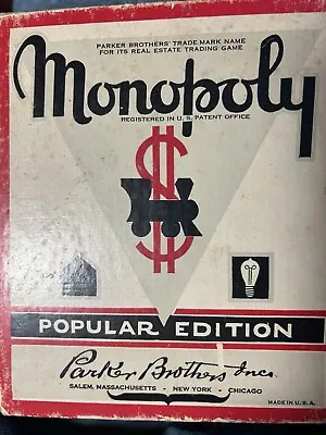 1950’s Vintage Monopoly Game No Board • $14.95