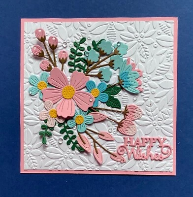 £1.99 • Buy Handmade  Birthday/any Occasion Card Topper.bouquet Of Mixed Flowers Sentiment A