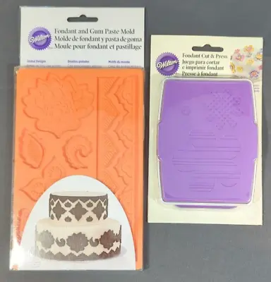 Lot Wilton Fondant Molds Cut & Press Cake Decorating VTG 2010-11 Flowers Borders • $13.99