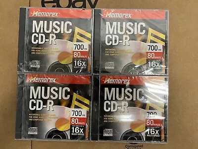 Memorex 700MB/80-Minute 16x CD-R Music Lot Of 4 • $10.99