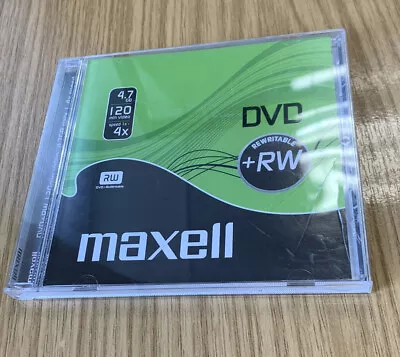 New X1  Maxell DVD+RW Disc / 4.7GB Rewritable - 4x Speed - Recordable Blank Disc • £3.75