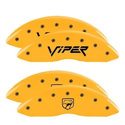 MGP Caliper Covers Set Of 4 Yellow Finish Black Viper / Snake (Gen 2) • $289