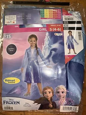 New Girls Disney Frozen Elsa Costume Dress Size Small 4-6 • $8.95