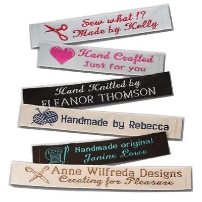 $42.95 • Buy 100 Personalized 100% Woven Sewing Labels 1/2  Wide