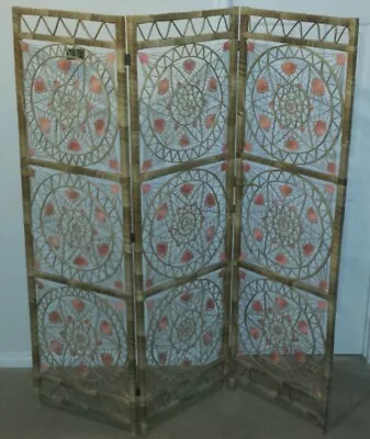 Vintage 60's Wicker Room Divider - Boho Mid Century - Rare • $391.41