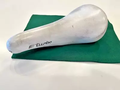 Vintage 1987 Selle Italia White Turbo Saddle Made In Italy • $49.50