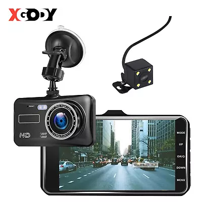 $43.99 • Buy XGODY 1080P Car Dash Camera Video DVR Recorder Front Rear Night Vision Dual Cam