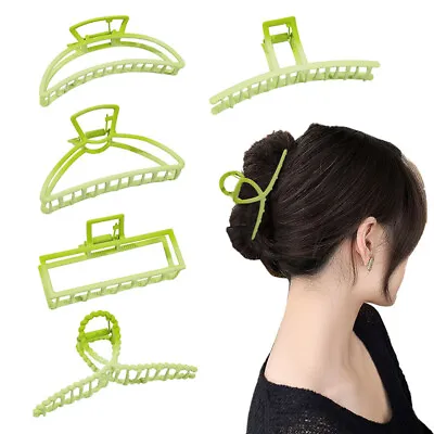 $3.99 • Buy Twist Cross Geometric Hair Clip Gradient Metal Hair Claws Simple Hairpin
