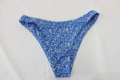 Zaful Women's Pull On Bikini High Leg Floral Print Bottoms JW7 Blue Size 8  • $9.98