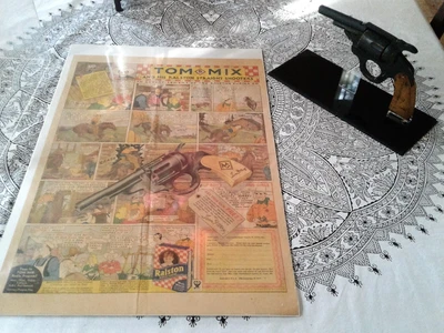 $125 • Buy Tom Mix & His Ralston Straight Shooters Wooden Pistol Premium Ad Ralston Purina 