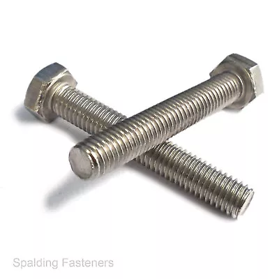 £3.11 • Buy Metric A4-80 High Tensile Stainless Hexagon Head Full Thread Bolt DIN933 M10,M12