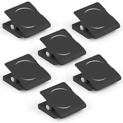 6 Pck Magnetic Clips Heavy Duty Fridge Magnets Clips Strong 6 Pack Black • $11.57