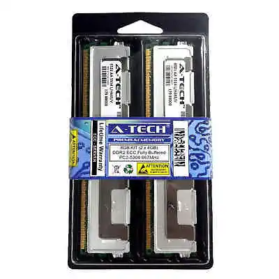 $39.99 • Buy 8GB KIT 2 X 4GB DIMM DDR2 ECC Fully Buffered PC2-5300 667MHz 667 MHz Ram Memory
