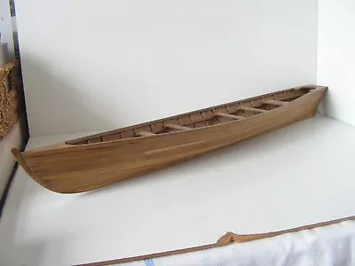 Vintage Scratch Bulit Model Of Clinker Rowing Boat Ragatta 23 1/4 • $68.38