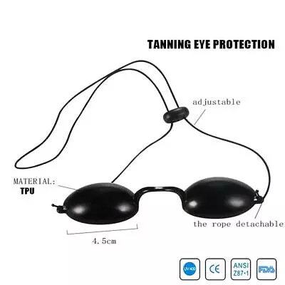 Tanning Bed Goggles Eye Glasses Eyeshields Blocks Over % Of • £7.84