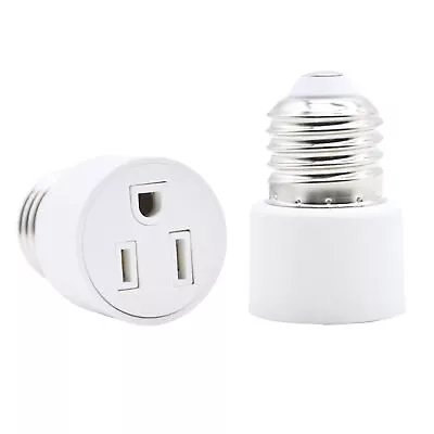 Light Socket To Plug Adapter 3 Prong E26/ E27 Light Bulb Outlet Adapter • $9.19