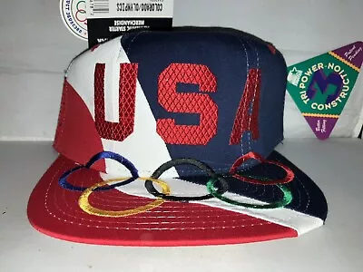 Vtg USA Olympics Snapback Hat Cap 90s Nwt Deadstock Starter Dream Team Jordan • $35