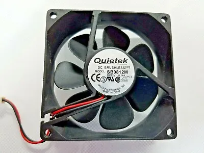 COMPUTER FAN 80MM DELTA QUIETEK DC12v 0.14a 2 PIN PLUG MODEL: SB0812M BURSHLESS • $3.25