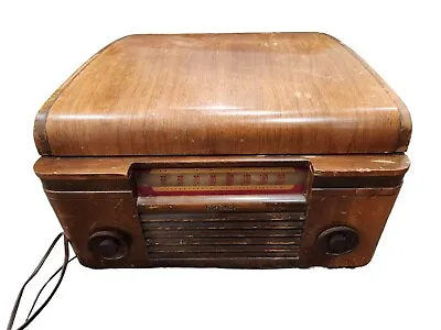 Vintage Antique 1946 47 40s RCA Victor Phono Radio Model 55U Victrola Wwii • $110