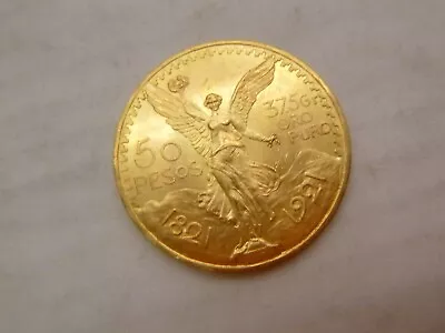 1821-1921 50 Pesos Mexico Gold Coin • $3700