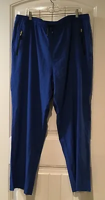 Mens New Blue Lightweight Pants Size 40 Elastic Waist  Daily Wear Traveling • $10