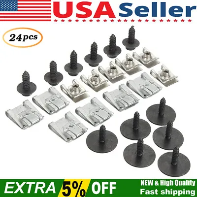 24Pcs Under Engine Cover Undertray Fitting Clips For Mercedes C Class W203 W204 • $12.99