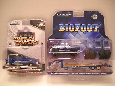 Greenlight Bigfoot Dually Drivers F-350 Lariat 1974 Ford F-250 Gooseneck Trailer • $45