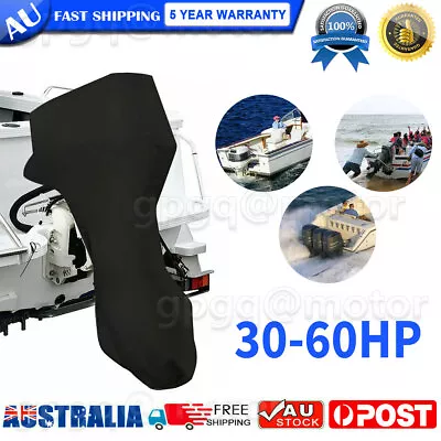 Full Outboard Boat Engine Motor Cover Dust Rain Protectot For 30hp - 60hp 600D • $31.34
