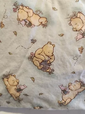 Classic Winnie The Pooh & Piglet Light Green Fitted Crib Sheet Vintage • $20