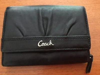 Coach Black Leather Purse • £30