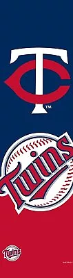 Minnesota Twins Door Banner Flag 84 X 24 Inch Elastic Straps On Back House... • $24.79