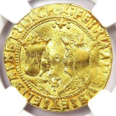 1476-1516 Spain Gold Ferdinand V & Isabel I 2 Excelentes Coin 2E - NGC XF Detail • $1961.75