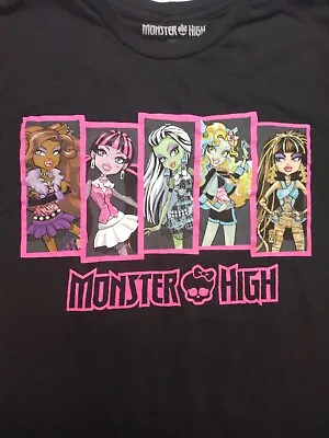 Girls Monster High T Shirt Black Size  S From 2022   Cartoon  Dolls Scary • $8.99