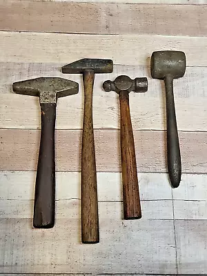 Vintage Metal Blacksmith Tinsmith Work Hammer Lot Of 4 • $10