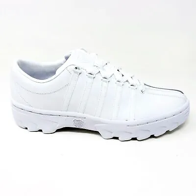 K-Swiss North Classic Triple White Mens Casual Shoes 06382 101 • $47.95