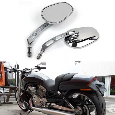 $49.68 • Buy Chrome Motorcycle Rearview Custom Mirrors For Harley Davidson VRSCF V-Rod Muscle