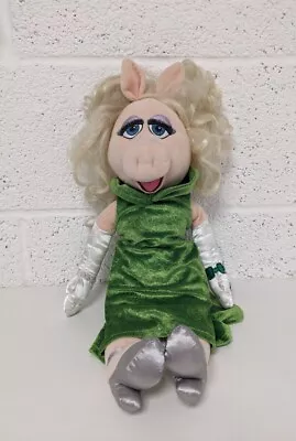 Disney Store Miss Piggy Plush Doll Muppets Most Wanted Green Dress Gown 20” • $12.62