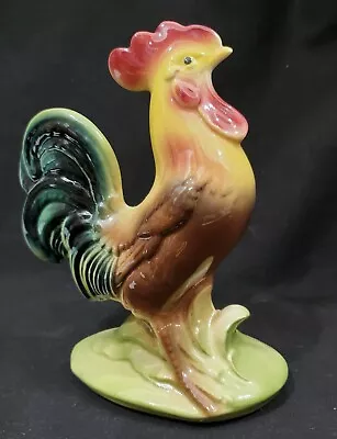 Vintage ROOSTER Chicken Figure Figurine 7 Hi Rustic Farmhouse Farm DAMAGED • $18