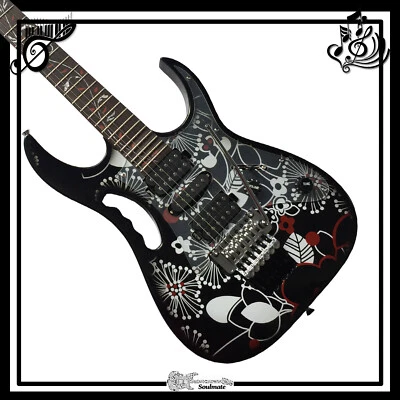 $299 • Buy JEM 7V Electric Guitar Black Flowers Inlay HSH Pickups FR Bridge Free Shipping